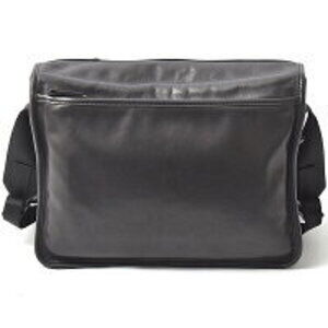 Prada messenger black bag shoulder calfskin